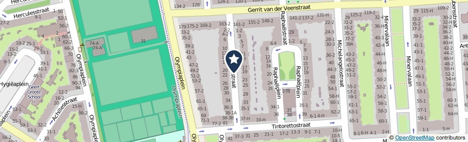 Kaartweergave Botticellistraat in Amsterdam
