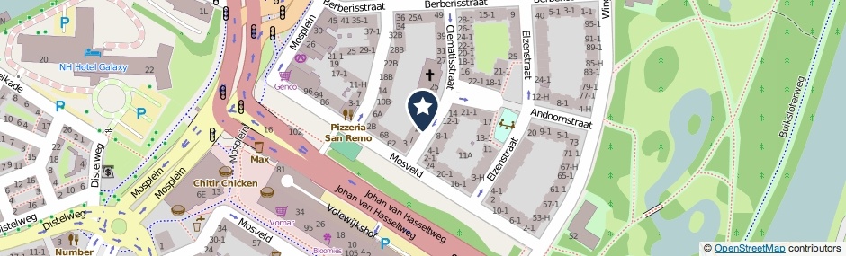 Kaartweergave Clematisstraat 15 in Amsterdam