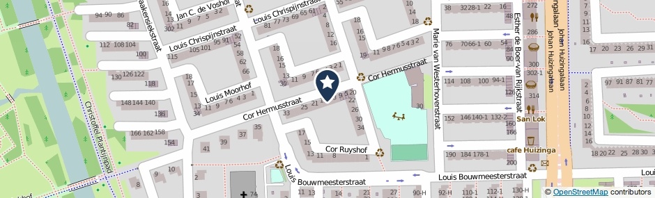 Kaartweergave Cor Hermusstraat 15 in Amsterdam