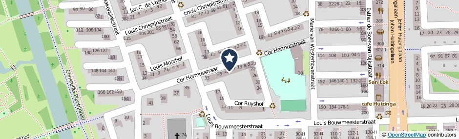 Kaartweergave Cor Hermusstraat 19 in Amsterdam