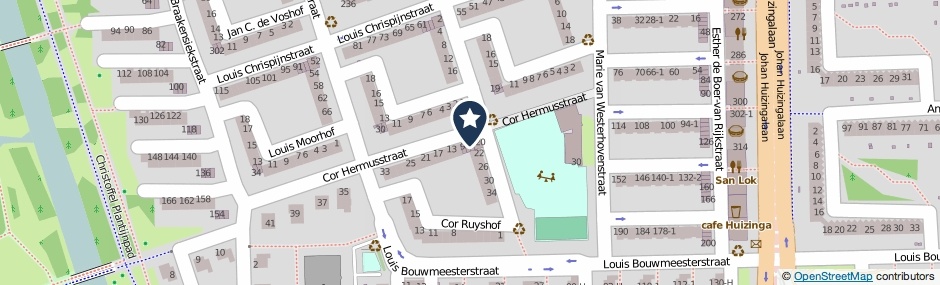 Kaartweergave Cor Hermusstraat 5 in Amsterdam