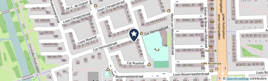 Kaartweergave Cor Hermusstraat 7 in Amsterdam