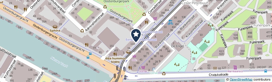 Kaartweergave Czaar Peterstraat 15-C in Amsterdam