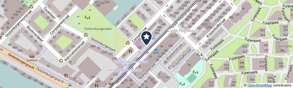 Kaartweergave Czaar Peterstraat 37-D in Amsterdam
