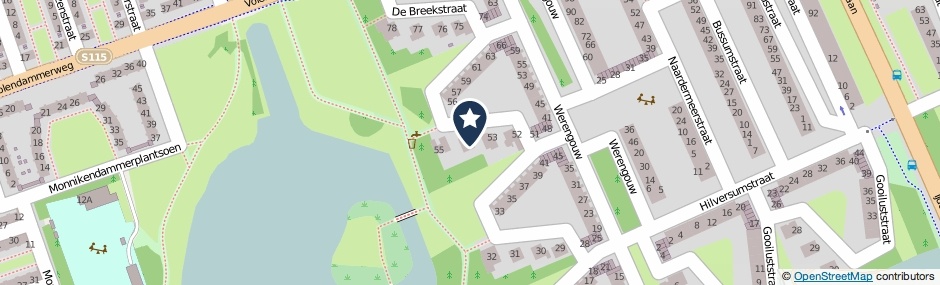 Kaartweergave De Breekstraat 54 in Amsterdam