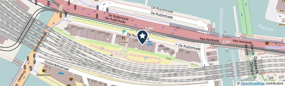 Kaartweergave De Ruijterkade 140-B in Amsterdam