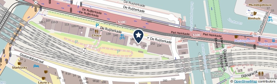 Kaartweergave De Ruijterkade 149-B in Amsterdam