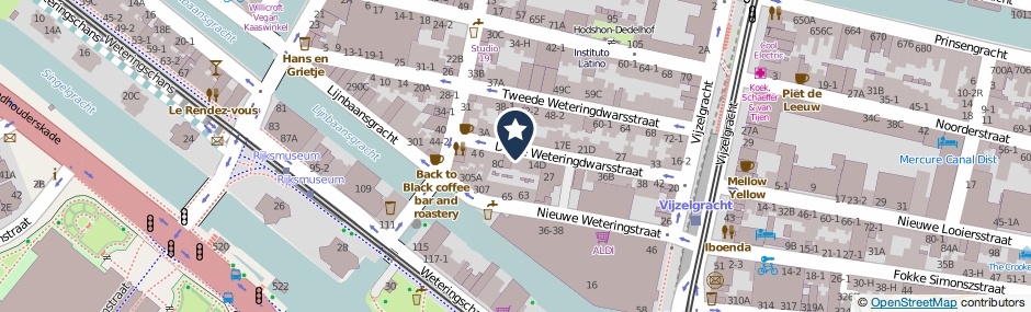 Kaartweergave Derde Weteringdwarsstraat 12-A in Amsterdam