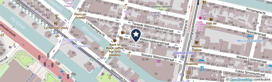 Kaartweergave Derde Weteringdwarsstraat 12-B in Amsterdam