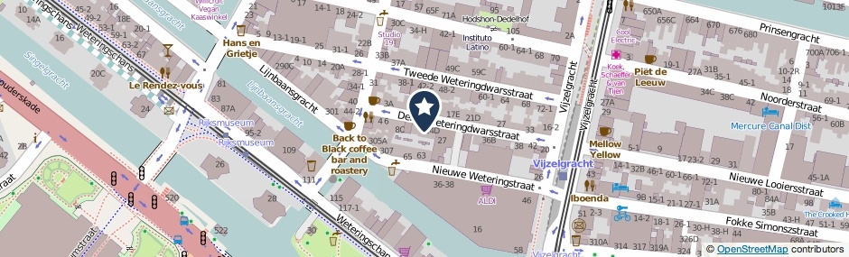 Kaartweergave Derde Weteringdwarsstraat 14-B in Amsterdam