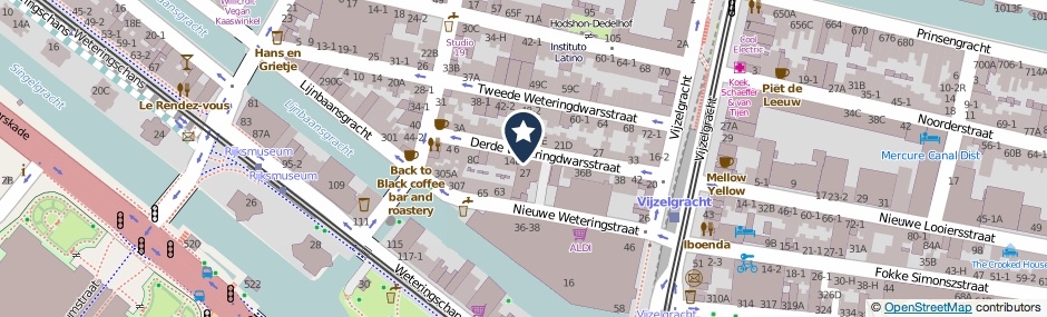 Kaartweergave Derde Weteringdwarsstraat 18 in Amsterdam