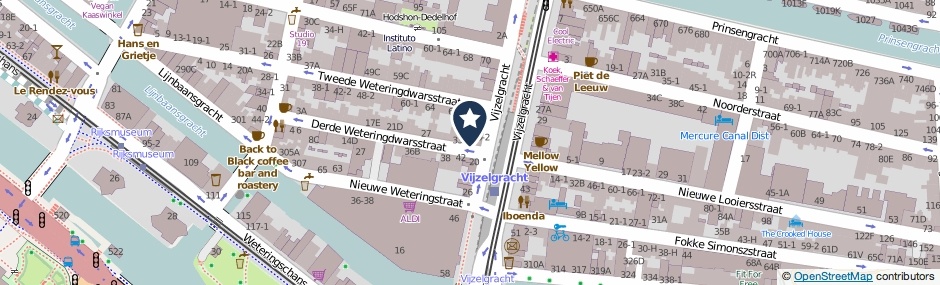 Kaartweergave Derde Weteringdwarsstraat 35-1 in Amsterdam