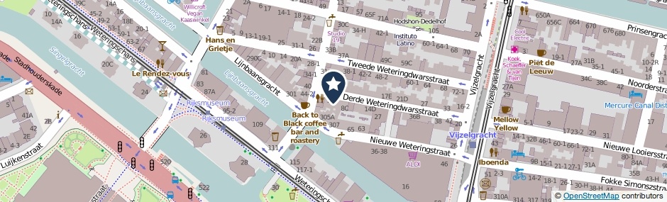 Kaartweergave Derde Weteringdwarsstraat 6 in Amsterdam