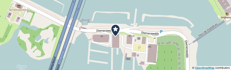 Kaartweergave Diemerzeedijk 35-B in Amsterdam