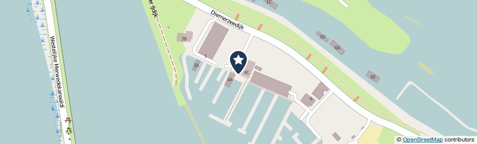 Kaartweergave Diemerzeedijk 4 in Amsterdam