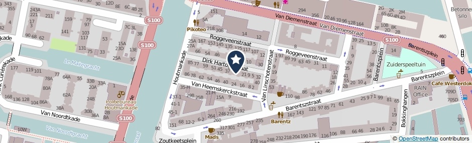 Kaartweergave Dirk Hartoghstraat 29 in Amsterdam