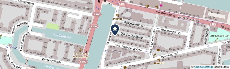 Kaartweergave Dirk Hartoghstraat 83 in Amsterdam