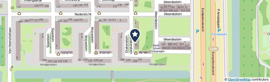 Kaartweergave Drakenstein 69 in Amsterdam