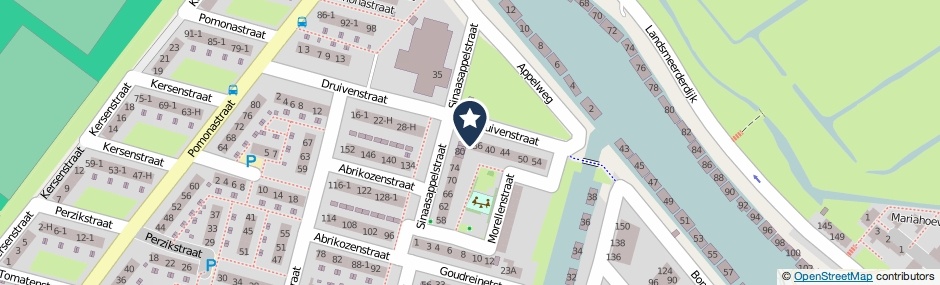 Kaartweergave Druivenstraat 34 in Amsterdam