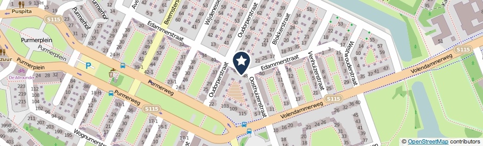 Kaartweergave Edammerstraat 46 in Amsterdam