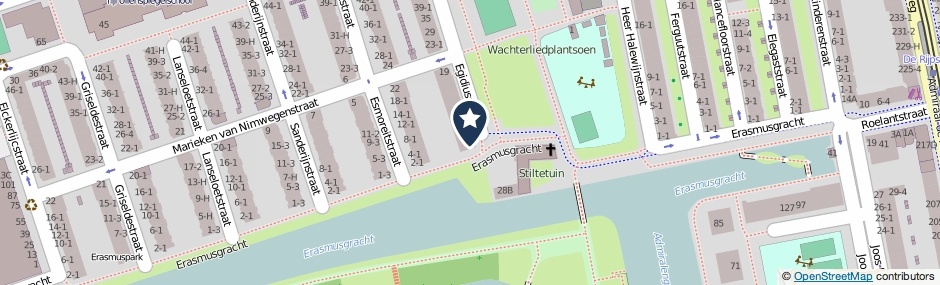 Kaartweergave Egidiusstraat 1-H in Amsterdam