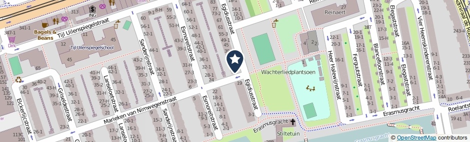 Kaartweergave Egidiusstraat 21 in Amsterdam