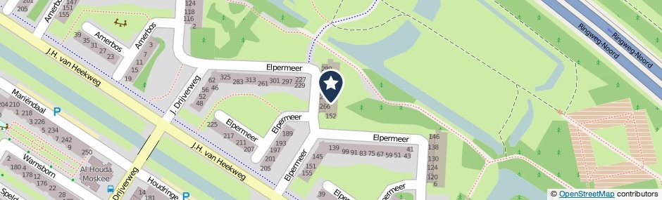 Kaartweergave Elpermeer 214 in Amsterdam