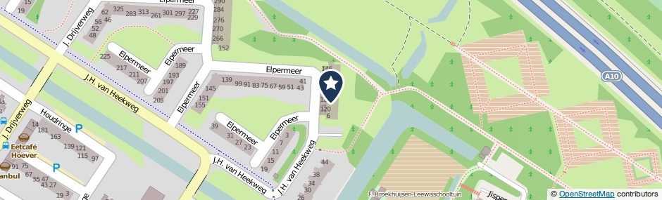 Kaartweergave Elpermeer 44 in Amsterdam