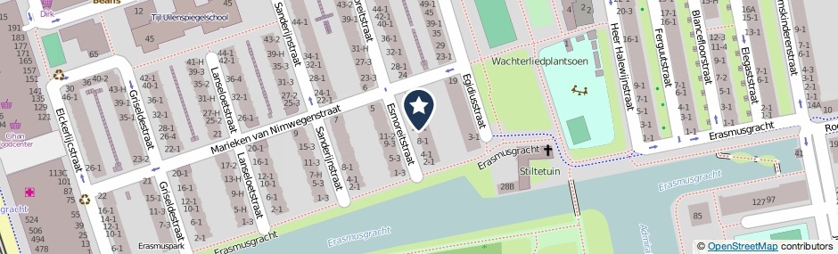 Kaartweergave Esmoreitstraat 12-1 in Amsterdam