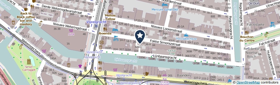 Kaartweergave Fokke Simonszstraat 28-H in Amsterdam