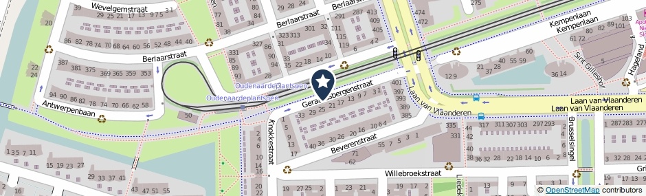 Kaartweergave Geraardsbergenstraat in Amsterdam