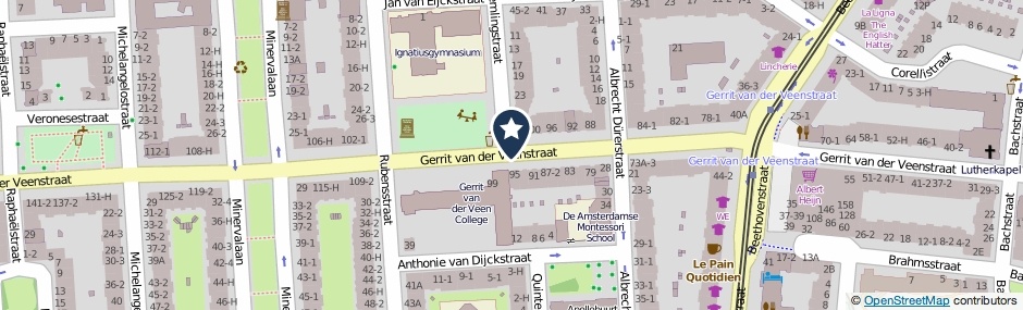 Kaartweergave Gerrit Van Der Veenstraat in Amsterdam