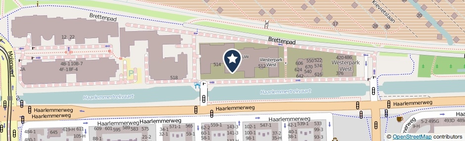 Kaartweergave Haarlemmerweg 1140-A in Amsterdam