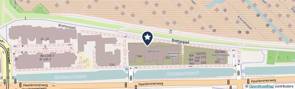 Kaartweergave Haarlemmerweg 1150-D in Amsterdam