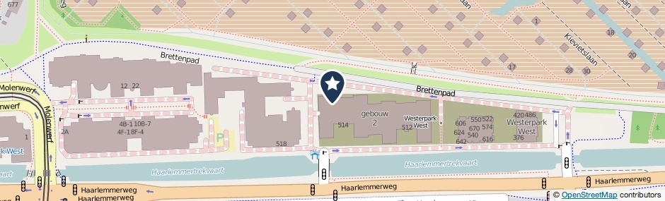 Kaartweergave Haarlemmerweg 1154-C in Amsterdam