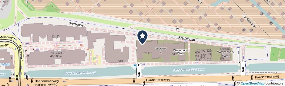 Kaartweergave Haarlemmerweg 1154-X in Amsterdam