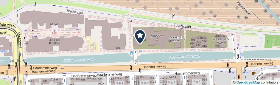 Kaartweergave Haarlemmerweg 1318 in Amsterdam