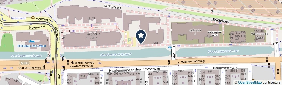 Kaartweergave Haarlemmerweg 1460 in Amsterdam