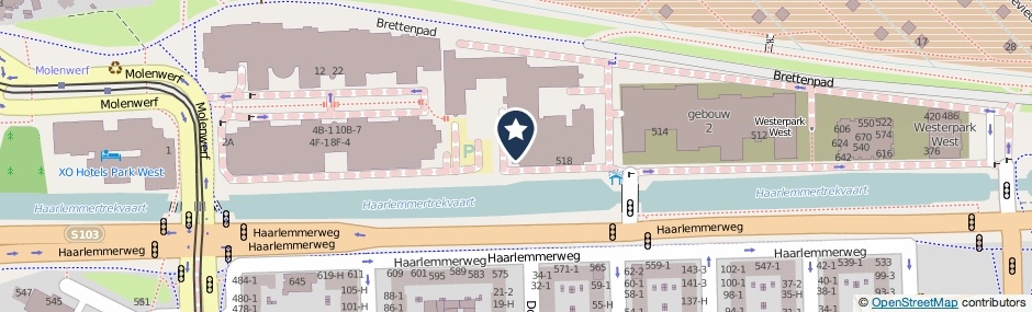 Kaartweergave Haarlemmerweg 1478 in Amsterdam