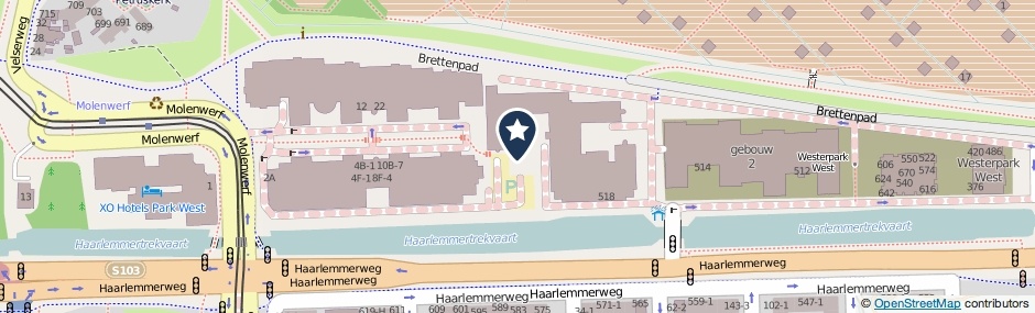 Kaartweergave Haarlemmerweg 1628 in Amsterdam