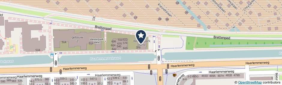Kaartweergave Haarlemmerweg 310 in Amsterdam