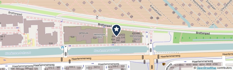 Kaartweergave Haarlemmerweg 548 in Amsterdam