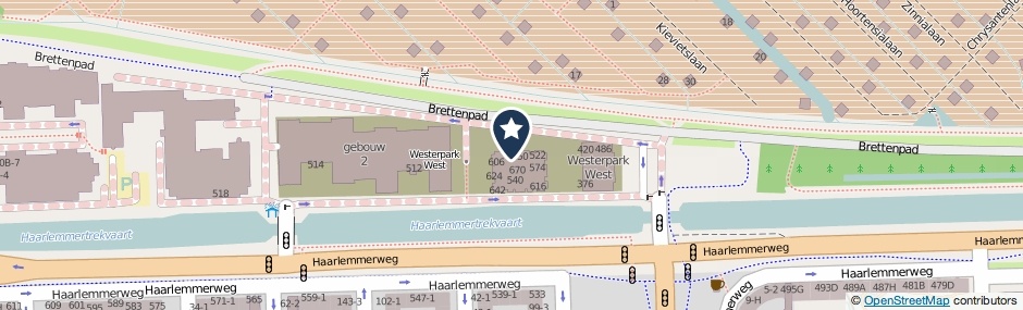 Kaartweergave Haarlemmerweg 708 in Amsterdam