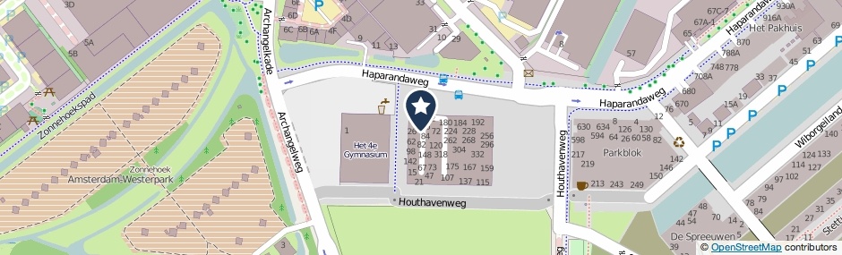 Kaartweergave Haparandaweg 10 in Amsterdam