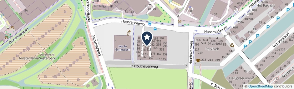 Kaartweergave Haparandaweg 104 in Amsterdam