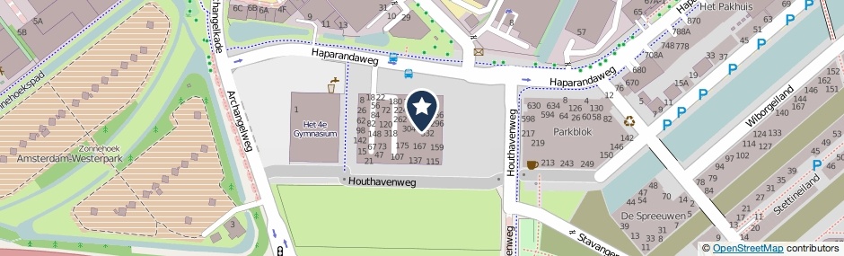 Kaartweergave Haparandaweg 310 in Amsterdam