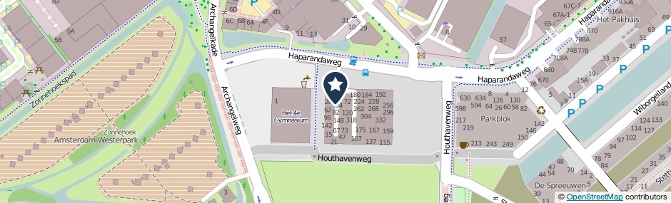 Kaartweergave Haparandaweg 32 in Amsterdam