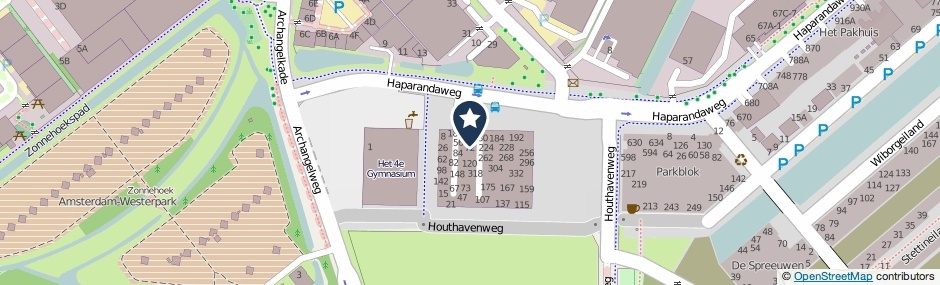Kaartweergave Haparandaweg 54 in Amsterdam