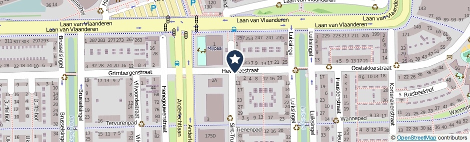 Kaartweergave Heverleestraat in Amsterdam