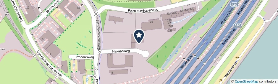 Kaartweergave Hexaanweg 5 in Amsterdam